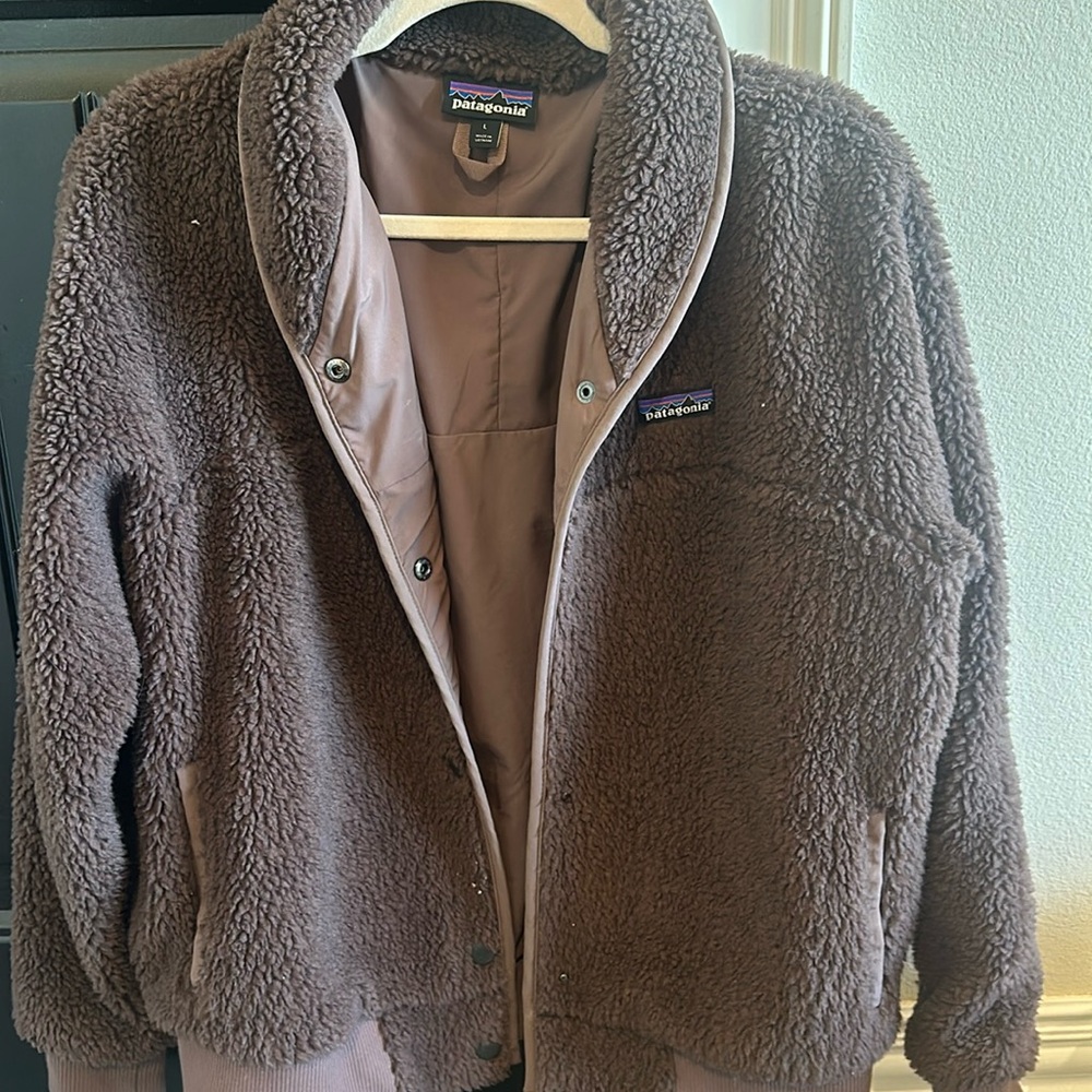 Patagonia brown fuzzy jacket!
